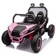 preview thumbnail 41 of 44, Kids' Ride-On Car with Bluetooth, Dual Seats, and Four-Wheel Suspension System Pink