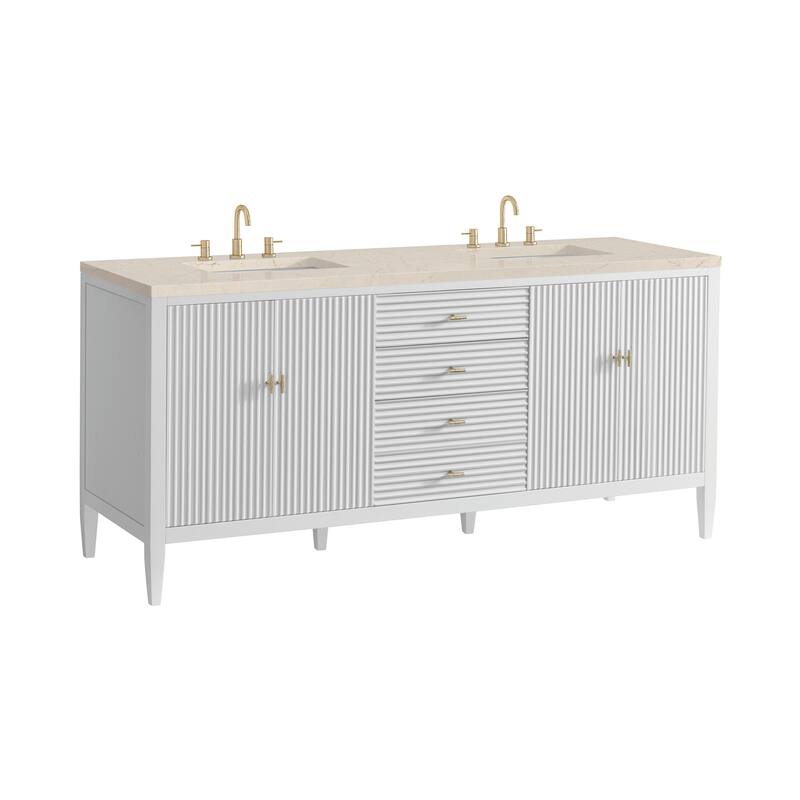 James Martin Vanities 485-V72-3EMR Myrrin 72" Double Basin Wood Vanity