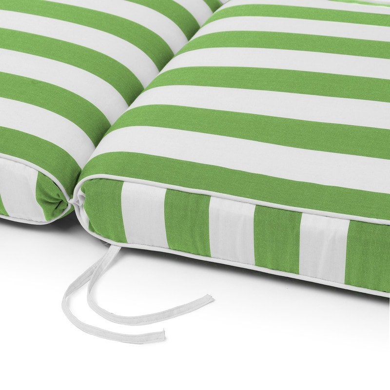 Sherry Kline Indoor/Outdoor Cabana Stripe Chaise Lounge with Contrast Cord