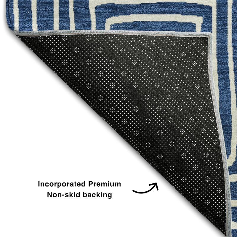 Premium Washable Super Soft Geo Motif Mayfield Rug