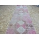 preview thumbnail 3 of 8, Hand Knotted Pink Oushak with Wool Oriental Rug (3'3" x 14'5") - 3'3" x 14'5"