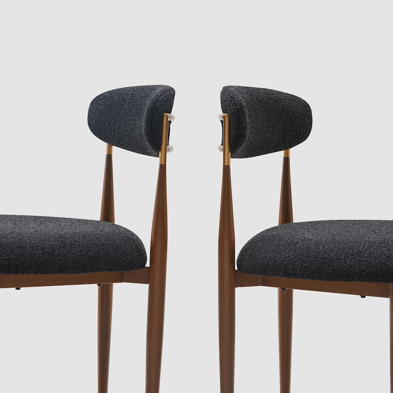 Morden Fort Modern Boucle Dining Chairs Armless Chair Set of 4