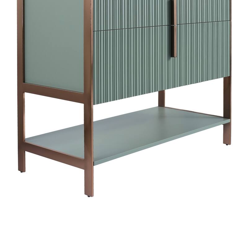Fine Fixtures Serenity Modern Bathroom Vanity with Black Sintered Stone Top