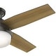 preview thumbnail 5 of 21, Hunter 44" Dempsey Flush Mount Ceiling Fan with LED Light, Handheld Remote - Modern, Contemporary, Transitional, Industrial