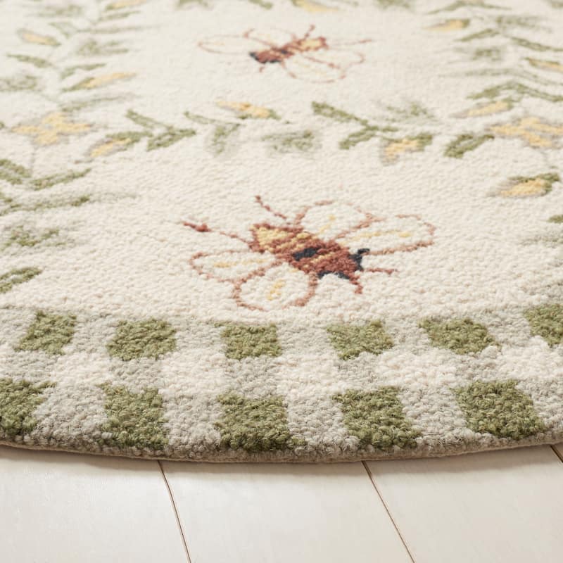 SAFAVIEH Handmade Chelsea Aubree French Country Trellis Wool Rug