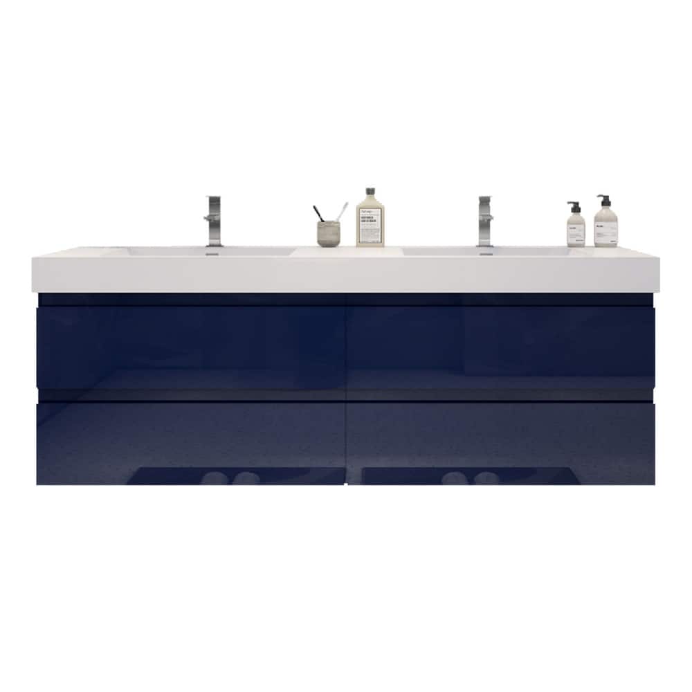 Baillie 72'' Wall-Mounted Vanity with Double Reinforced Acrylic Sink