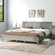 preview thumbnail 7 of 37, Modern Simple Solid Wood Platform Bed - Elegant Wood Bed with Headboard