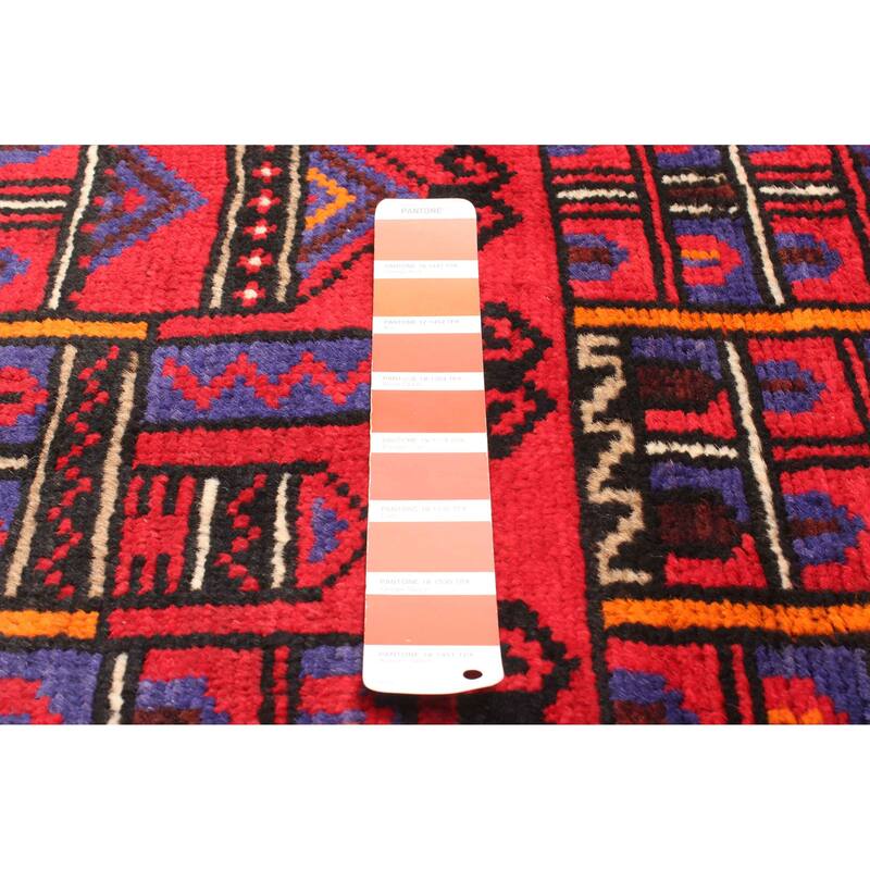 ECARPETGALLERY Hand-knotted Teimani Red Wool Rug - 2'10 x 4'5