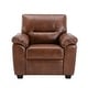 preview thumbnail 24 of 52, Morden Fort Upholstered Living Room Set chair , Loveseat,2 Pieces, Faux Leather