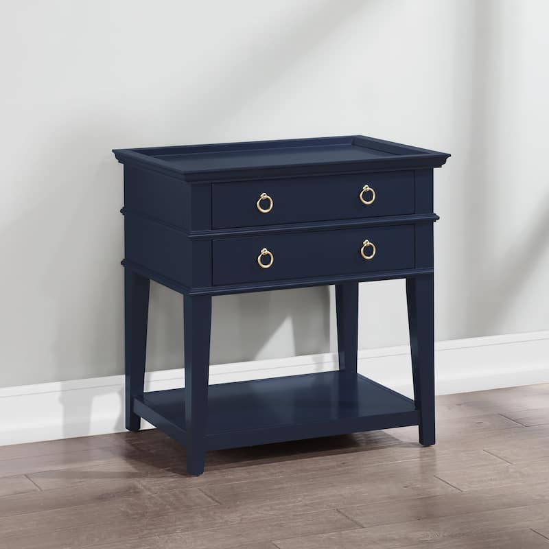 Collette 2-Drawer Tray Top Nightstand by Greyson Living