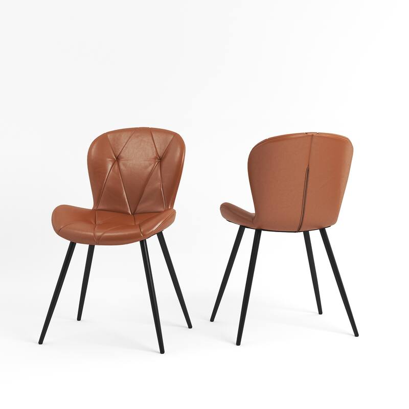 Upholstered Leather Dining Chair (Set of 2)