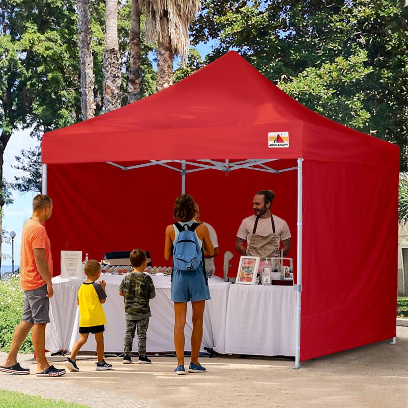 ABCCANOPY Commercial Instant Shade Metal Pop-Up Canopy - 10ftx10ft - Red