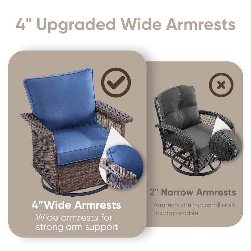 Outdoor Glider Chair with Soft Cushion