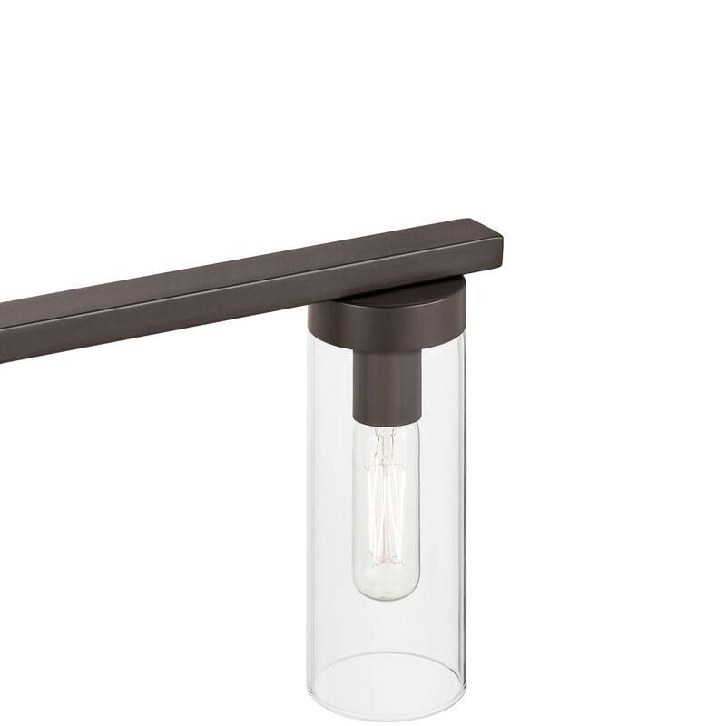 KAWOTI Modern Dimmable Bathroom Vanity Light with Clear Cylinder Glass