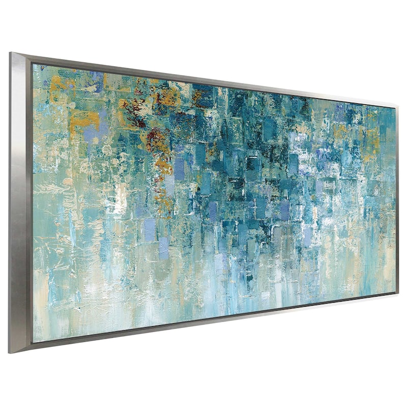 "I Love the Rain" Print on Floating Canvas