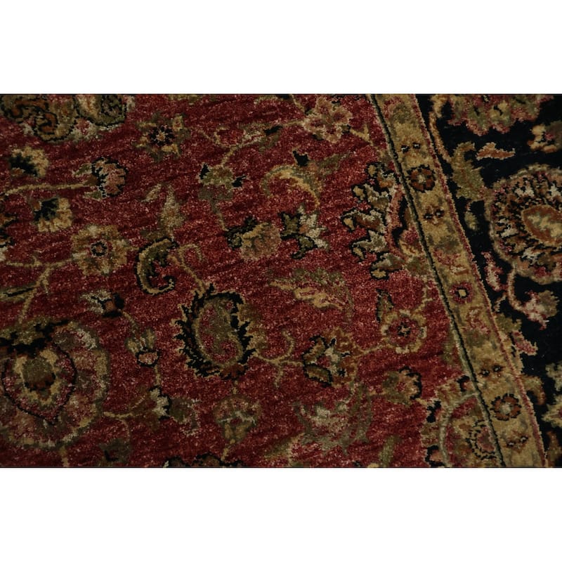 Hand Knotted Oriental 100% Wool Carpet Traditional Geometric Red Peshawar Area Rug - 9' 0'' X 6' 0''