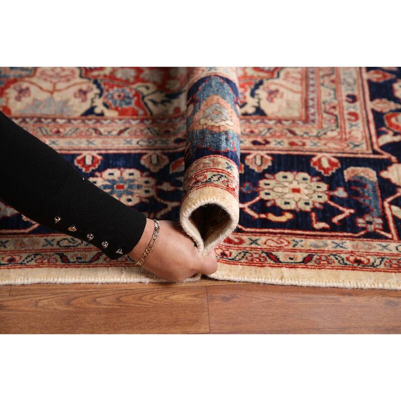 Geometric Ziegler Vegetable Dye Area Rug HandKnotted Wool Carpet 9