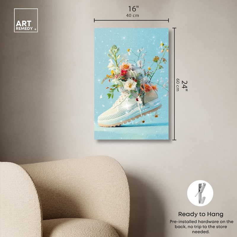 Light Sneaker Bouquet Canvas by Art Remedy, Gallery Wrapped