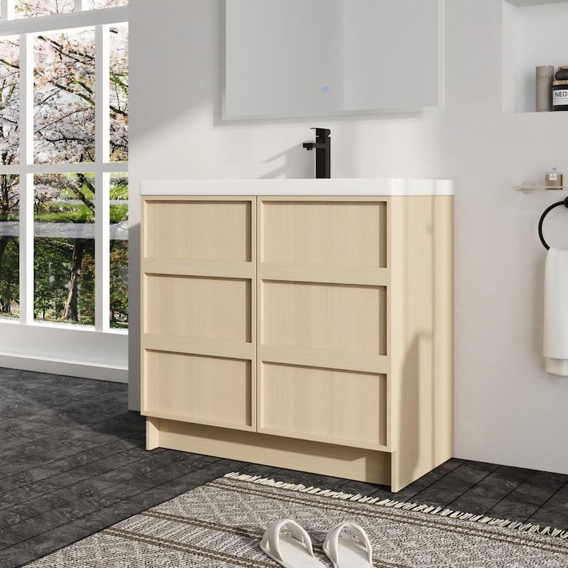 Malwee 36"/42"/48" FreeStanding Bathroom Vanity with Sink - 35.4"×19.7"×35.3"