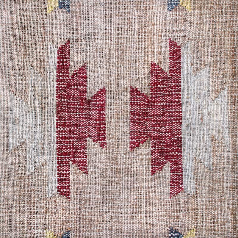 Sevita Hand-Woven Southwestern Jute-Blend Area Rug, Tan and Gray