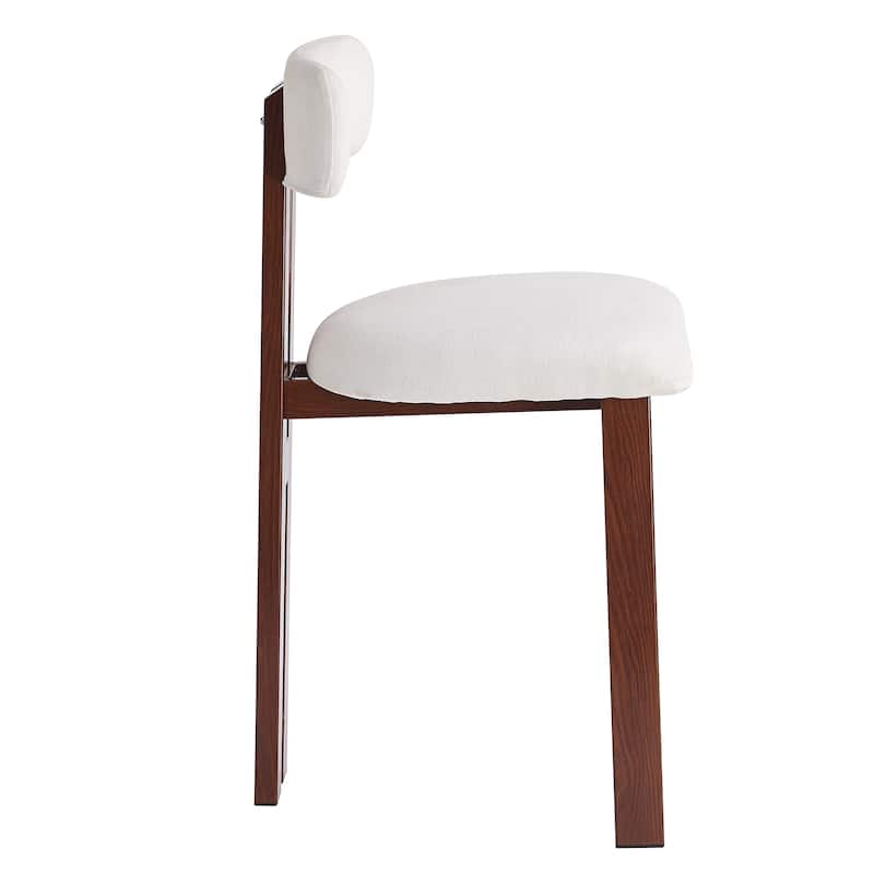 26.5" Stylish Round Stools with Low Back, Kitchen Island Bar Stool Set of 2 with Footrest Comfortable Upholstered Seat