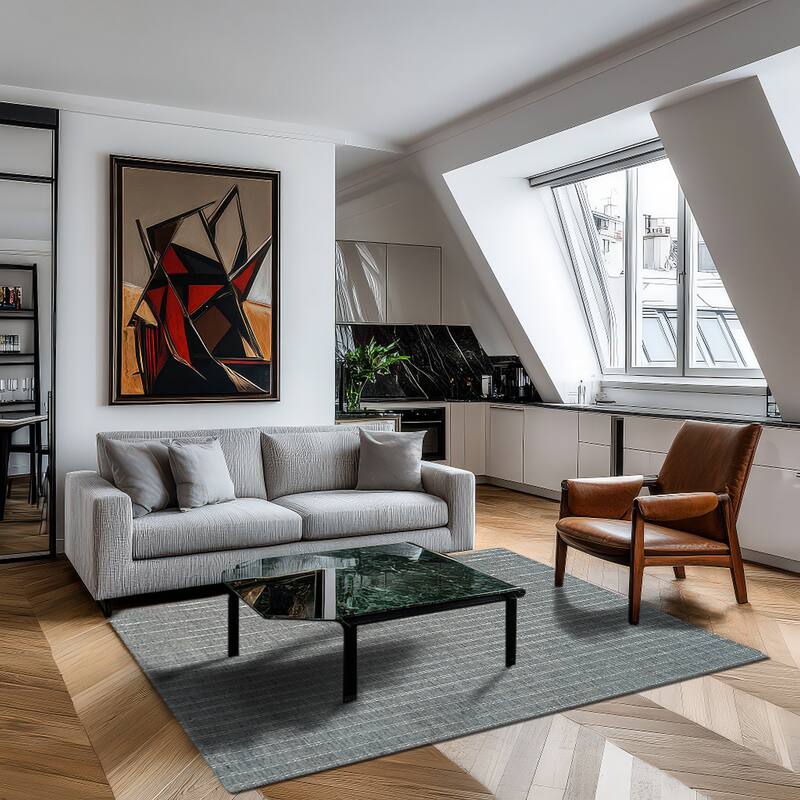 EORC Hand-Knotted Wool Premium Rug, Gray | Luxurious and Durable Area Rug for Elevating the Comfort and Aesthetic Appeal