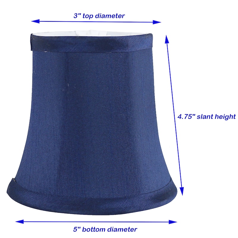 Meriville Faux Silk Clip On Chandelier Lamp Shades, 3.5-inch by 5-inch by 4.75-inch