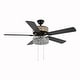 preview thumbnail 8 of 14, River of Goods Olivia Oil Rubbed Bronze Finish/ Crystal 52-inch LED Ceiling Fan - 52"L x 52"W x 18.25"H - 52"L x 52"W x 18.25"H