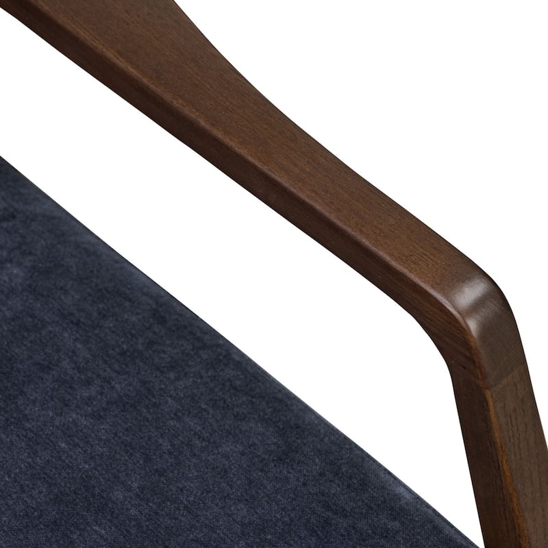 Poly & Bark Verity 25" Fabric Lounge Chair - Solid Wood Frame