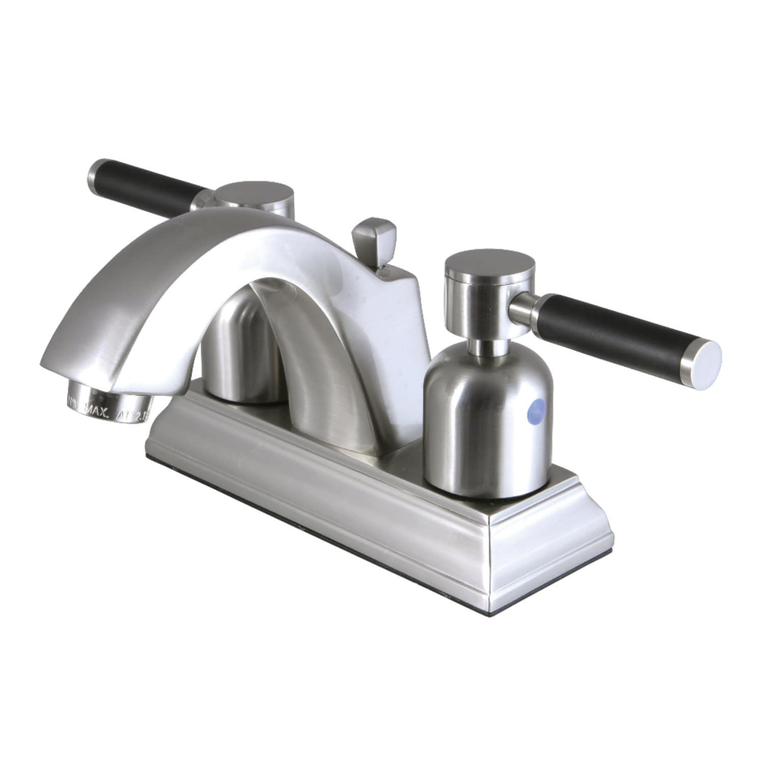 Kingston Brass Fsc464 Dkl Kaiser 1 2 Gpm Centerset Bathroom Faucet Brushed Nickel Overstock 29854956