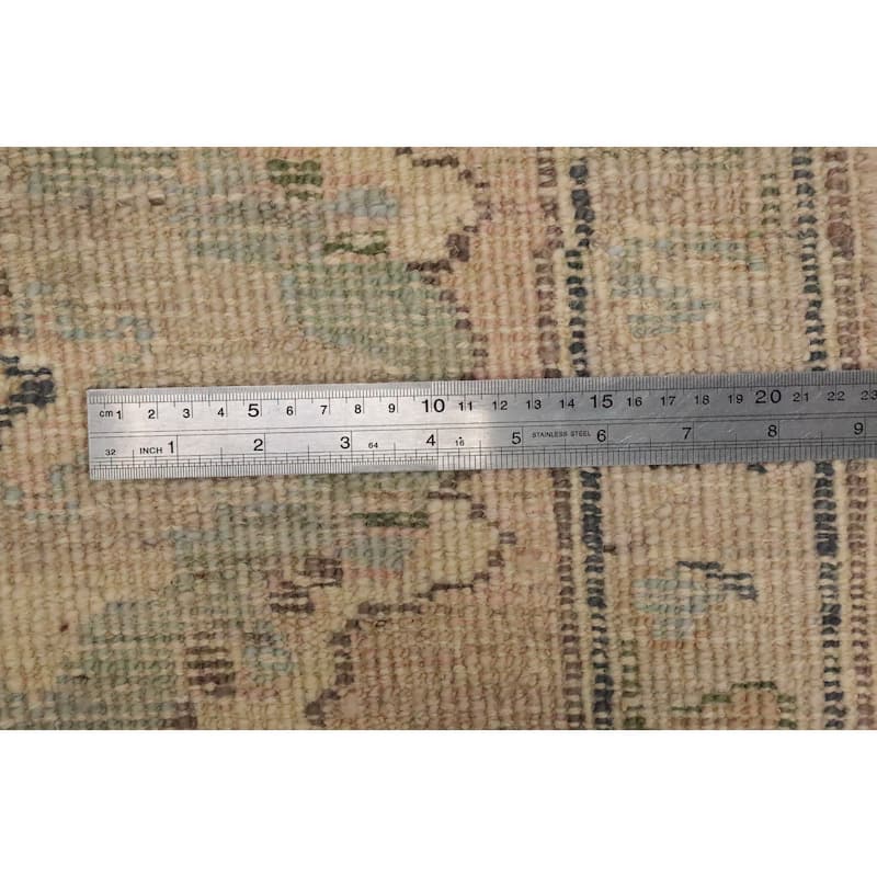 Hand Knotted Oriental 100% Wool Carpet Transitional Medallion Greys & Charcoal Oushak Area Rug - 9' 10'' X 8' 0''