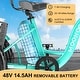 preview thumbnail 14 of 34, DoCred 20"x4" Fat Tire Electric Tricycle, 48V 500W with 7 Speed Ebike