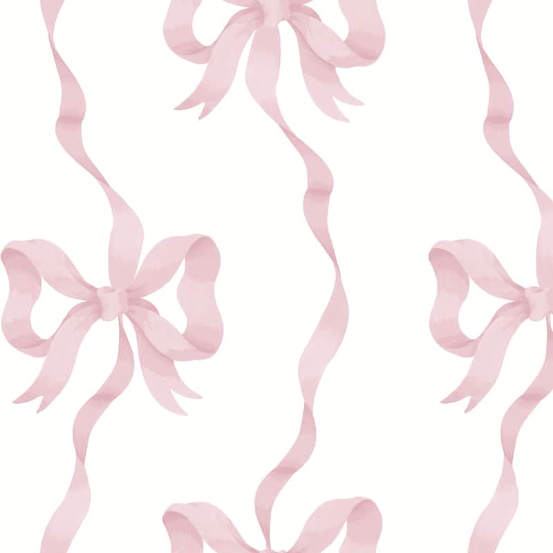Cath Kidston Ribbon Bow Pink Wallpaper
