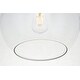 preview thumbnail 35 of 35, 1-light Flush-mount Ceiling Fixture w/ 10-in. Spherical Clear Glass Shade