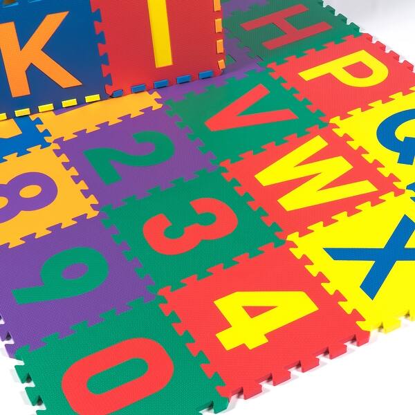 Shop Kidzone Kids Foam Play Alphabet Abc Plus Numbers Puzzle Mat