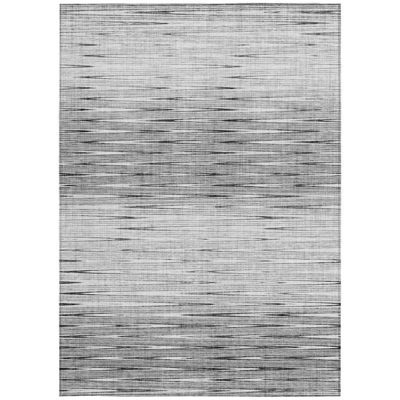HomeRoots Abstract Transitional Rectangle Outdoor Rug