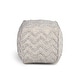 preview thumbnail 5 of 5, The Curated Nomad Keowa Zigzag Handwoven Pouf