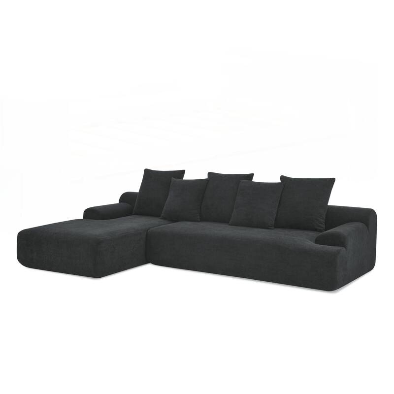 Modern Upholstered L-Shape Sectional Sofa Couch