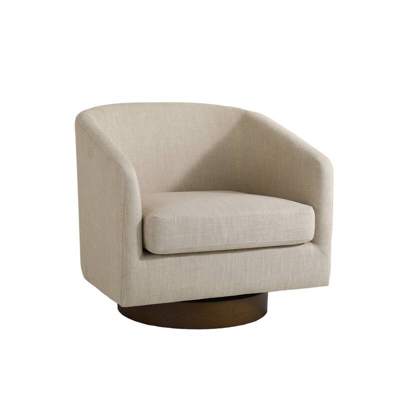 31.1'' W Modern Barrel Swivel Accent Chair