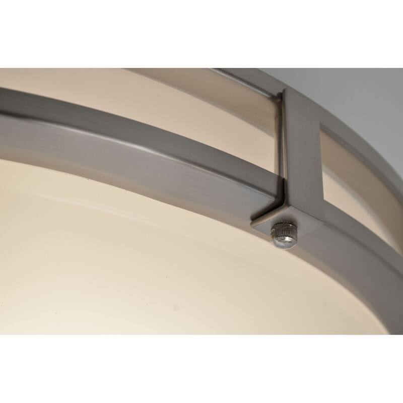 AFX Carlisle 12" LED Flush Mount - Satin Nickel Finish