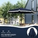 preview thumbnail 14 of 39, Outsunny 9ft Patio Umbrella with Push Button Tilt and Crank, Ruffled Outdoor Market Table Umbrella with Tassles and 8 Ribs