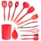 preview thumbnail 1 of 3, MegaChef 12 Piece Red Silicone Kitchen Utensil Set