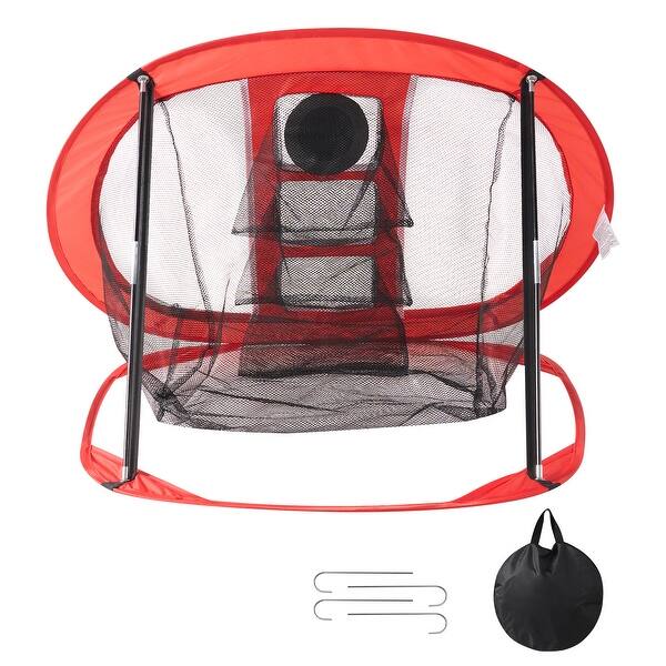 slide 2 of 7, Golf Chipping Net for Backyard Driving Training Swing, Gift for Men, Golf Lover - Red 2X2 feet single net with target cloth Red 2X2 feet single net with target cloth