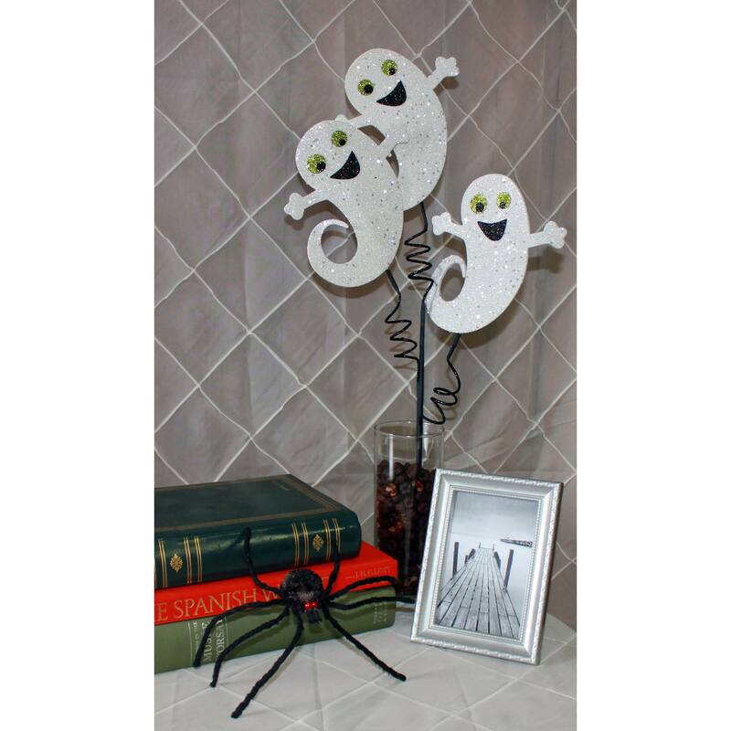 26" Halloween Ghost Spray w/ Glitter, Set of 3
