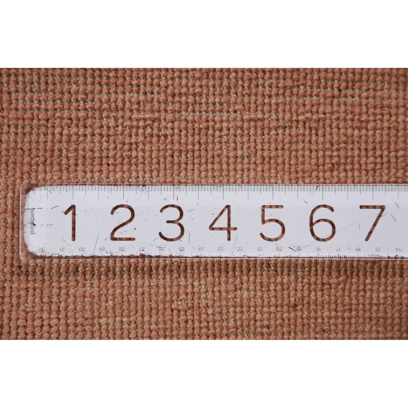 Hand Knotted Oriental 100% Wool Carpet Modern Solid Oranges & Rust Gabbeh Runner Rug - 10' 3'' X 3' 0''