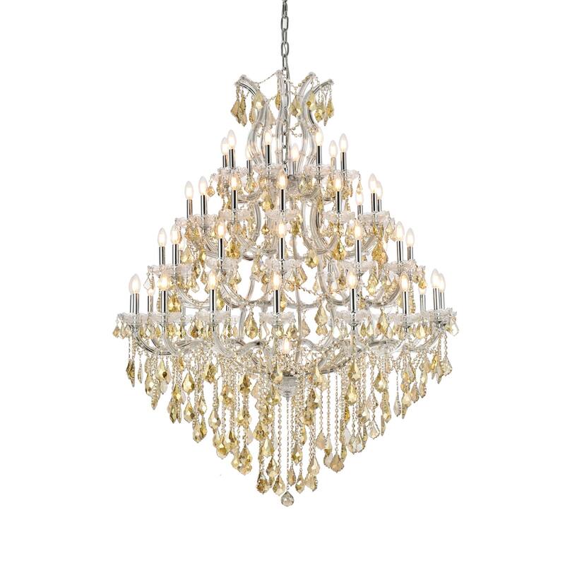 Fleur Illumination Collection Chandelier D:46in H:62in Lt:49 Chrome Finish
