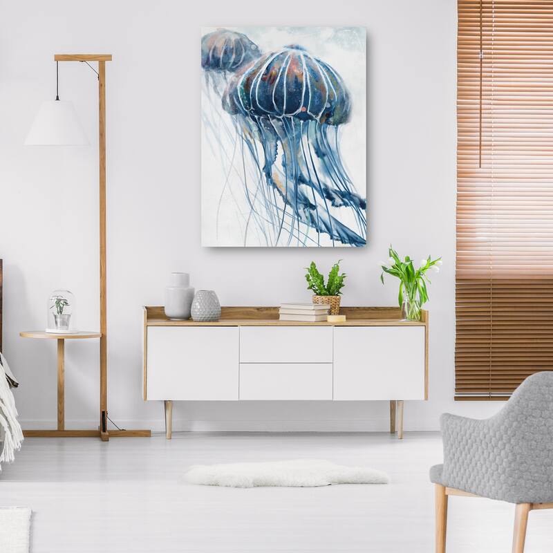 Indigo Jellies By Studio Arts Canvas Art Print