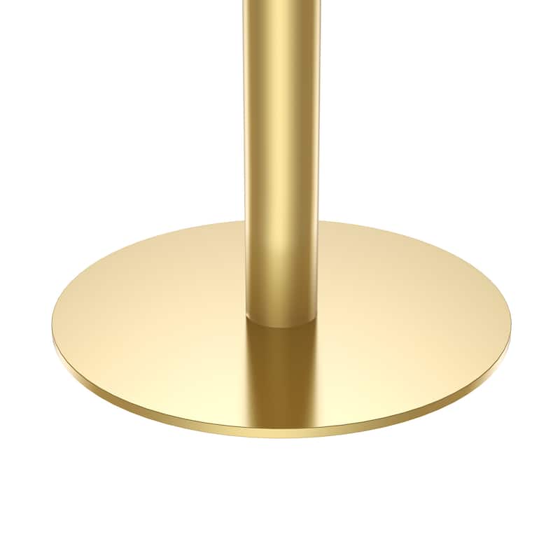 Modern Dinning Table Bistro Tulip Table with Faux Marble Top & Metal Frame Diameter