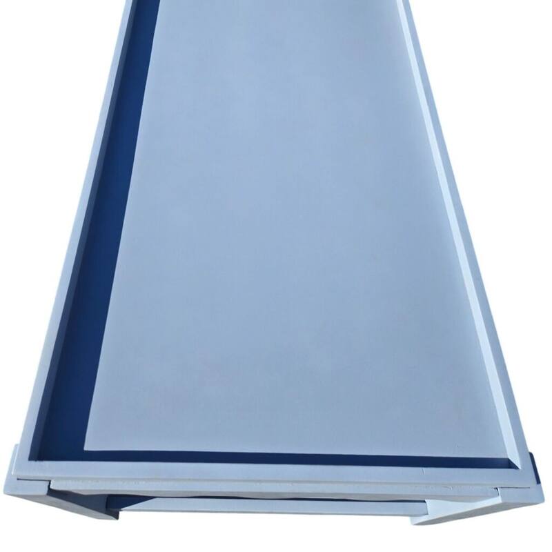 Carolina Chair & Table Scallop Coffee Table - Rectangular Mango Wood Side Table - Decorative Edge and Lower Shelf