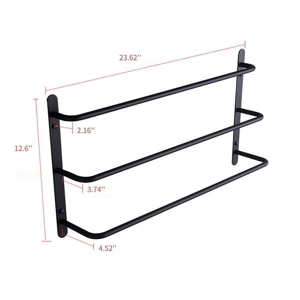3 tier wall store mounted towel rail